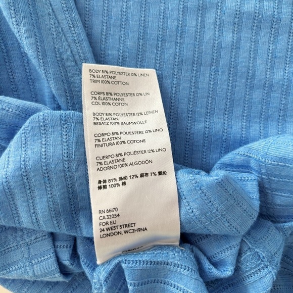 Free People | Colette Crochet Ribbed long Sleeve Blue Size XS - Picture 9 of 9